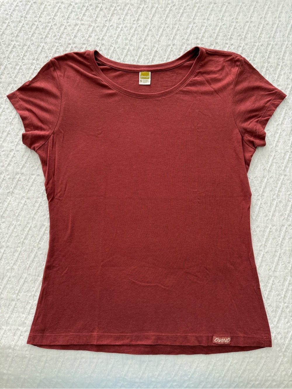 Onno Bamboo T-Shirt Women’s Brick Red Short Sleeve Size S